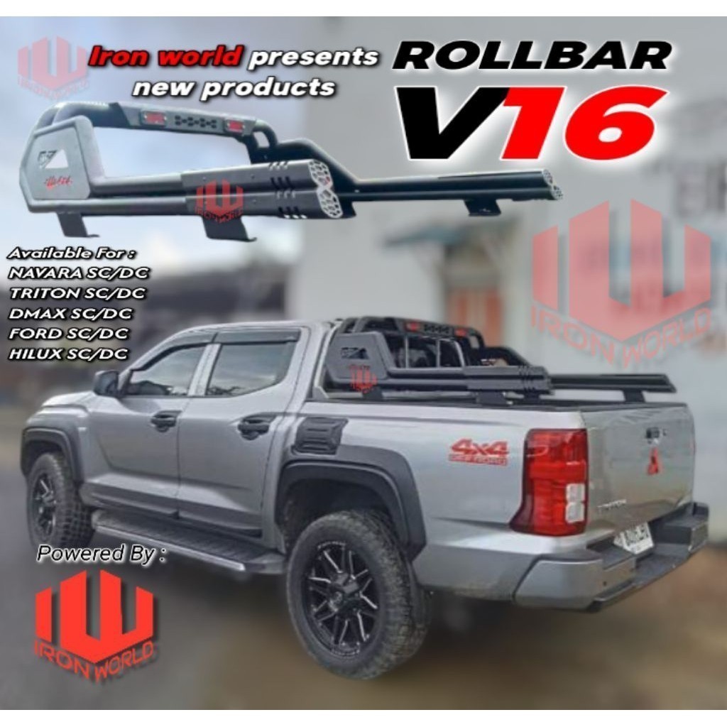 Diskon Rollbar Aksesoris Variasi 4x4 Single Cabin Double Cabin Hilux, Triton, Navara, Ford, Dmax Dan