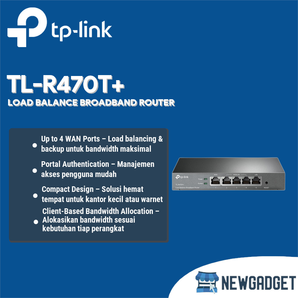 TP-LINK TL-R470T+ LOAD BALANCE BROADBAND ROUTER