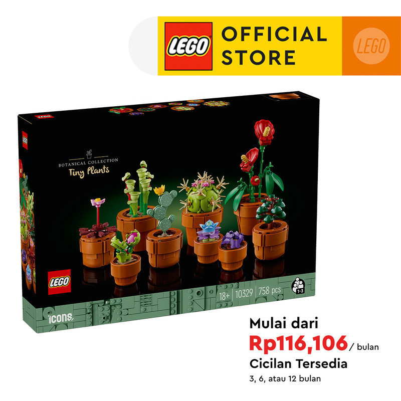 LEGO Botanicals 10329 Tiny Plants (758 Pieces) Mainan Susunan Balok (18 Tahun+)