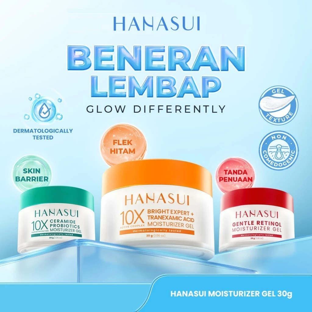 HANASUI CERAMIDE MOISTURIZER GEL 30G | BRIGHT EXPERT MOISTURIZER GEL | GENTLE RETINOL MOISTURIZER GE