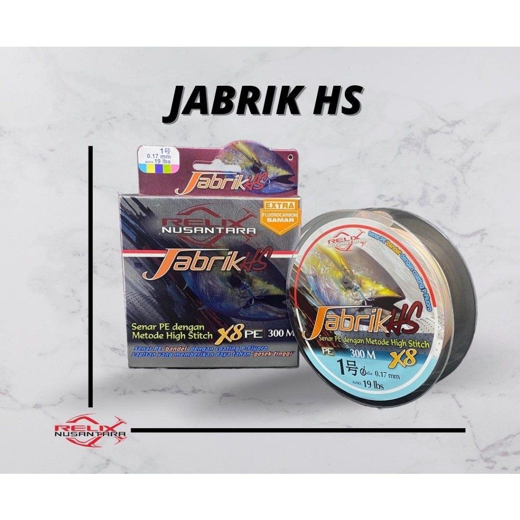 Senar PE JABRIK HS X8 MULTICOLOR 300 400 500 Meter Relix Nusantara FREE LEADER