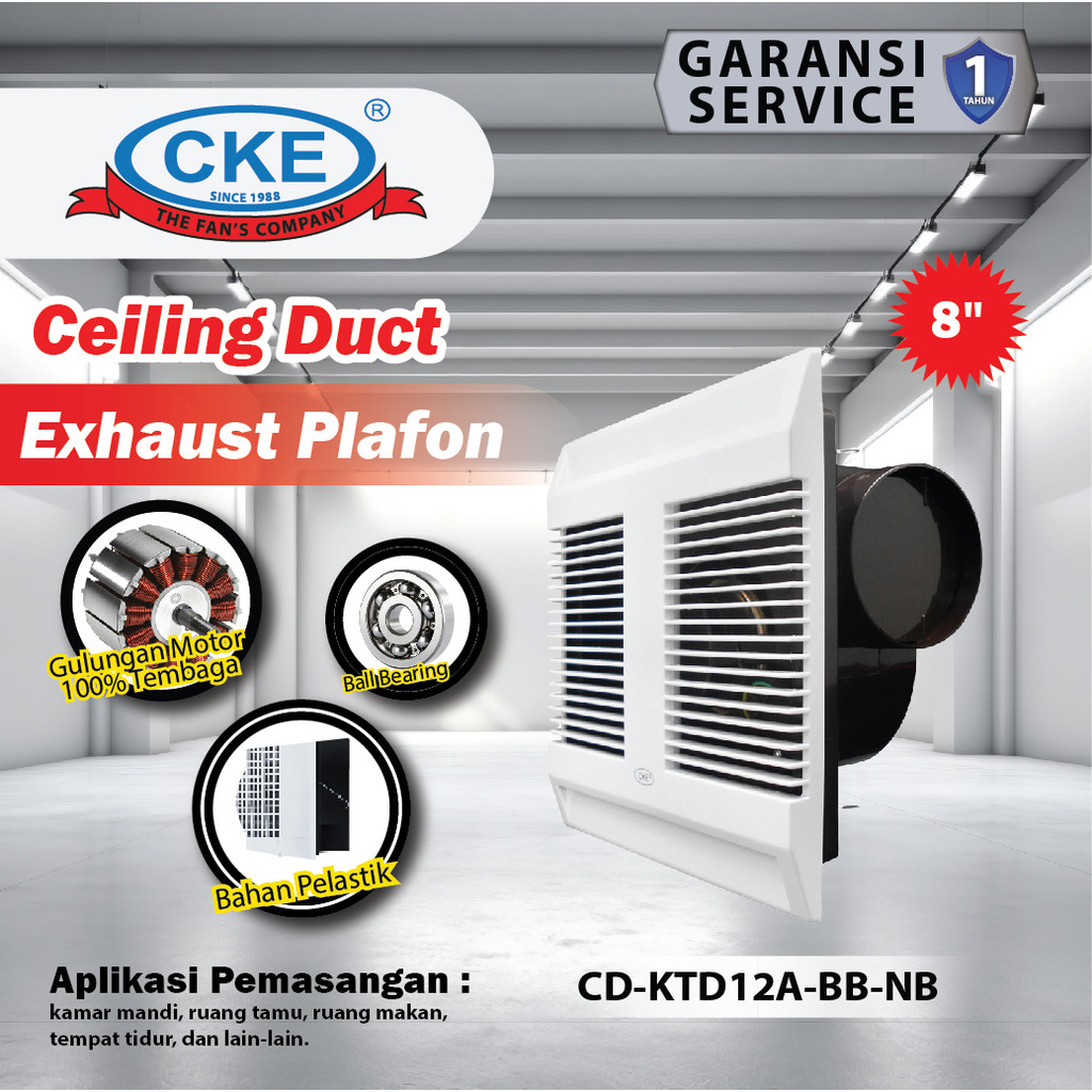 CKE Ceiling Duct 8 Inch Exhaust Plafon Exhaust Toilet Eksos Plafon Eksos Toilet