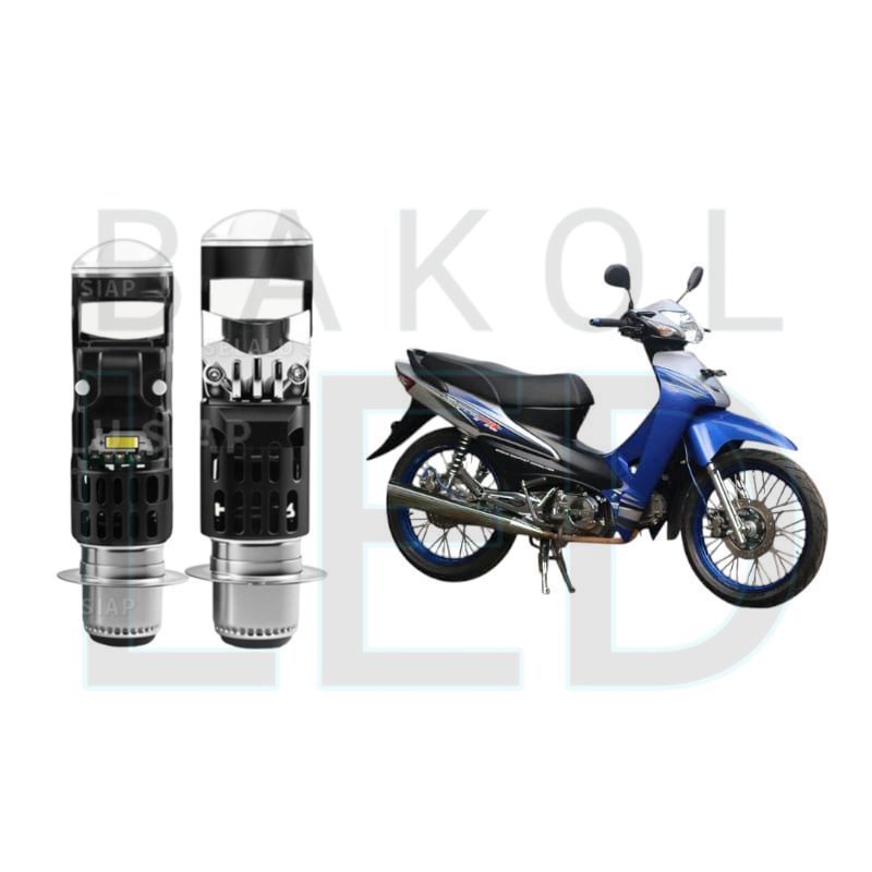 1pcs Lampu depan LED H6 Mini BiLED motor Honda Supra Fit BL