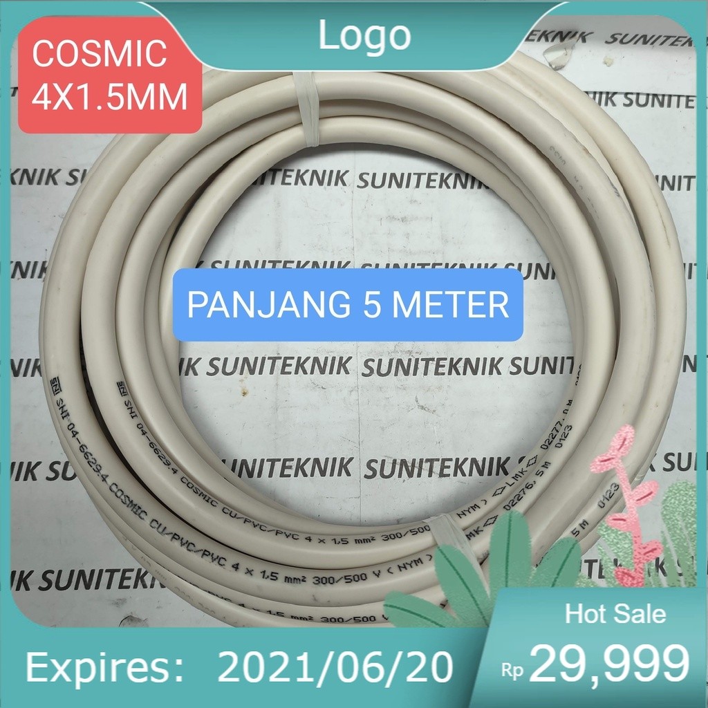 KABEL NYM 4 X 1.5 X 5 METER COSMIC