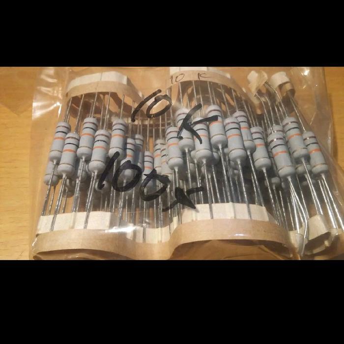 Resistor 10k Ohm 10 kOhm 2 watt Taiwan BERKUWALITAS...