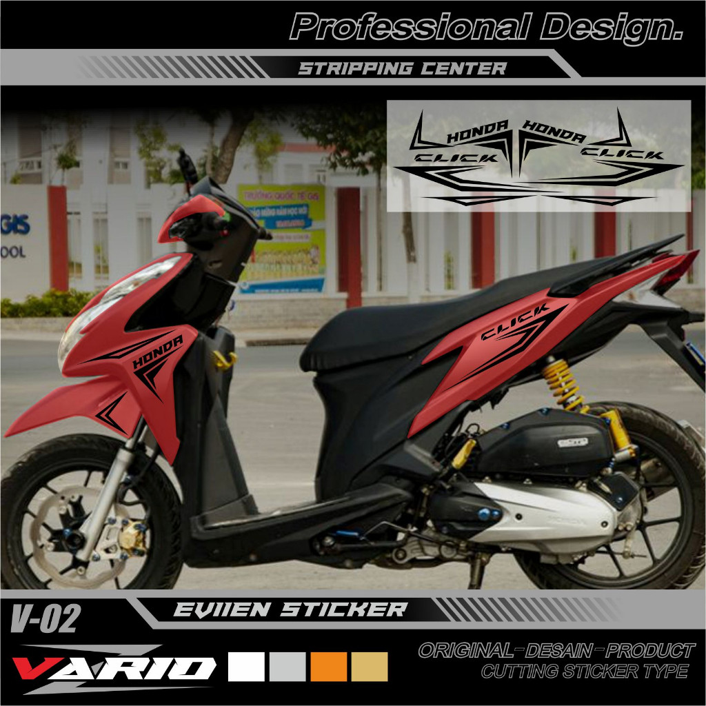 evin.sticker STRIPING VARIASI VARIO TECHNO 125 OLD 2012 2013 2014 CUTTING STICKER VARIO KZR/BOHLAM V