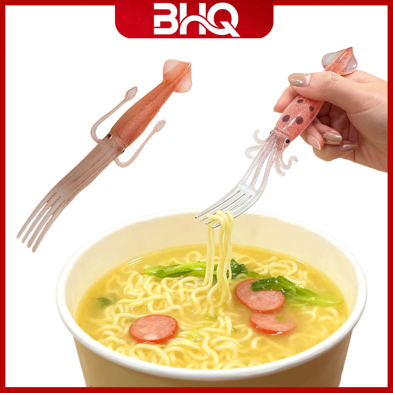 BHQ Garpu Cumi Garpu Mie Instan Sendok Garpu Jepang Aksesoris Makan Aesthetic Peralatan Makan Anak-A