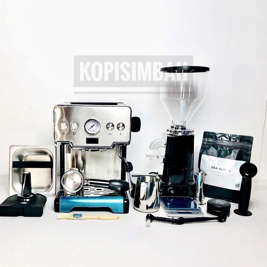 Paket Usaha Lengkap Mesin Espreso Gustino Gemilai 3605 GS-675 / Ferratti Ferro FCM 3605 & Grinder Ko