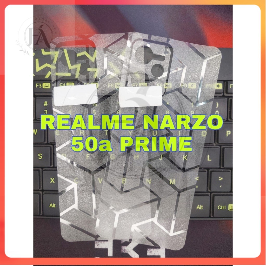 PROMO Skin Carbon Realme Narzo 50a Prime Back Skin OPTIMUS Garskin Carbon Pelindung Belakang Handpho