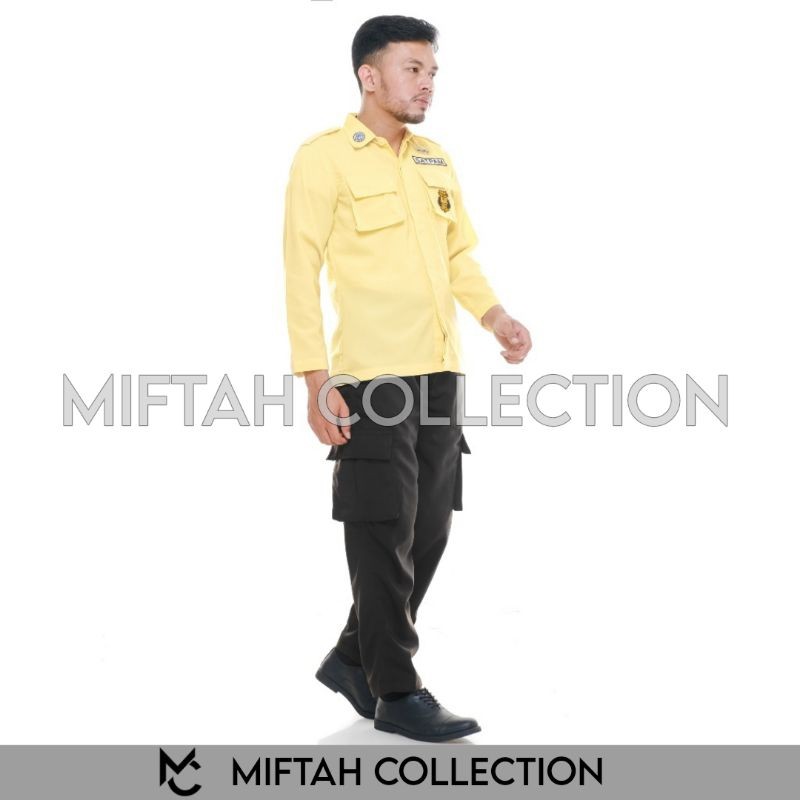 Seragam PDL Security Satpam | Stelan satpam Pdl security warna cream cokelat| Pakaian Dinas Lapangan