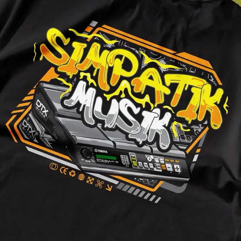 Kaos Simpatik Musik - Kaos Sound System Pria Wanita Cotton Combed 30s MAHESA SIMPATIK ADELLA AGENG