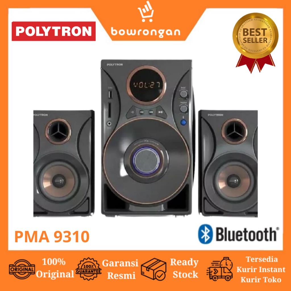 POLYTRON SPEAKER AKTIF PMA 9310 Bluetooth Portable Wireless AUX USB PMA9310 Audio