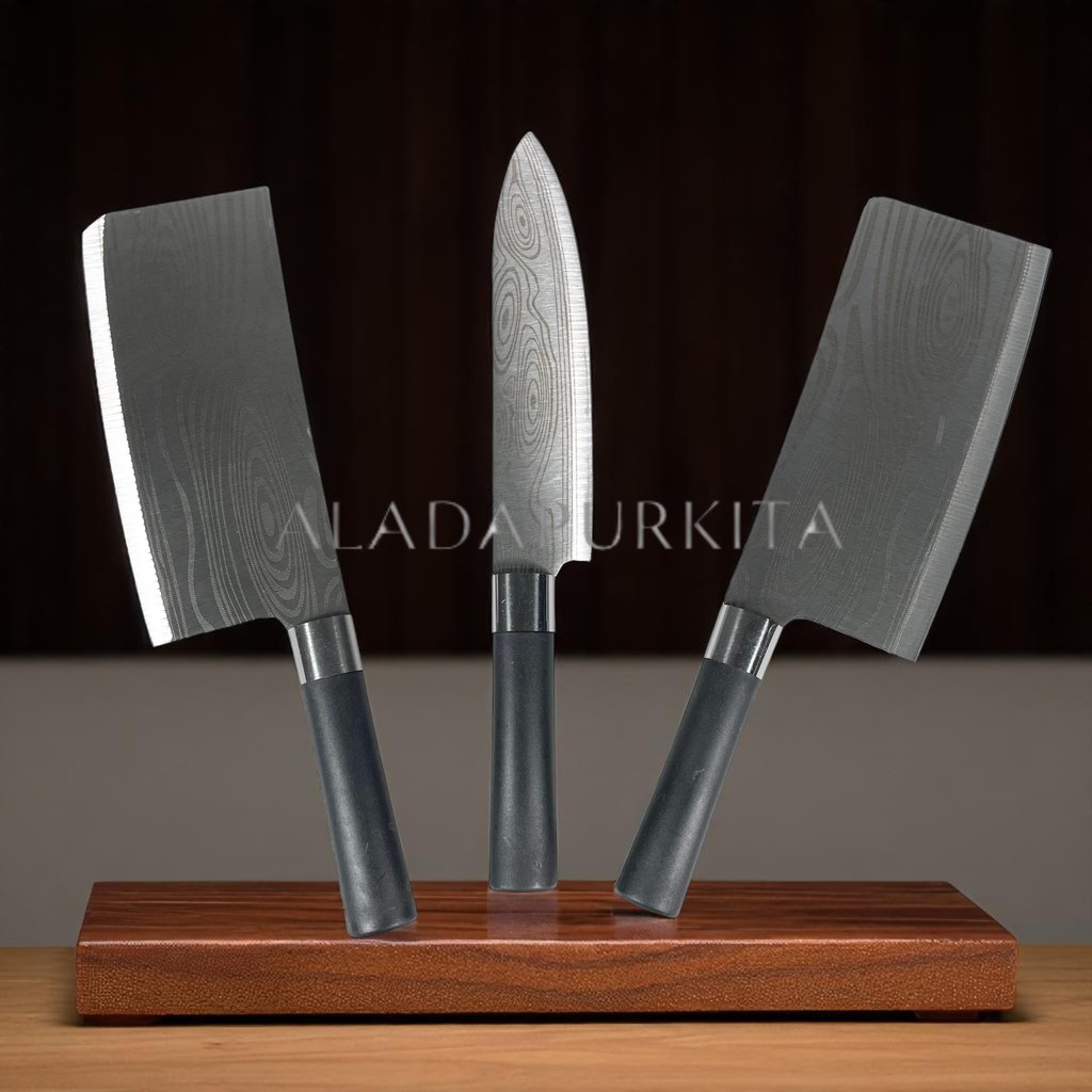Pisau Set / Pisau Dapur Stainless / Pisau Daging / Set Pisau Dapur 5pcs