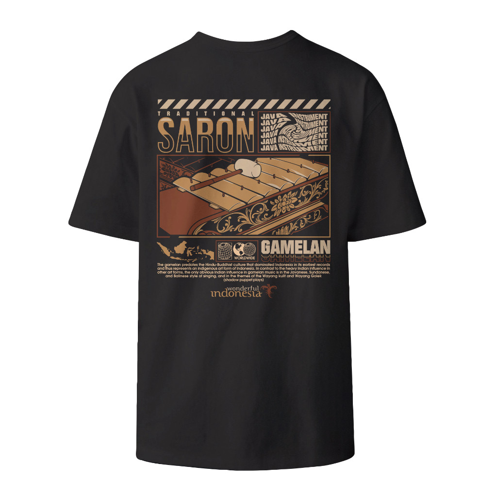 HOT Kaos Alat Musik Saron Kesenian Tradisional Indonesia