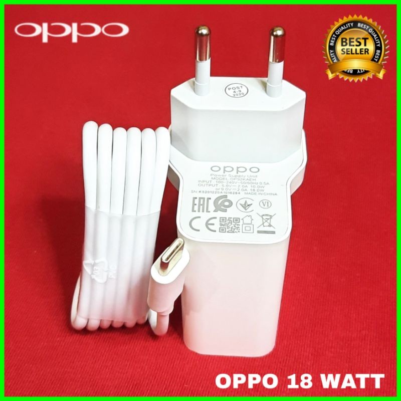 Charger ORIGINAL Oppo A54 Fast Charging USB C ORIGINAL 100% Charger OPPO 18Watt
