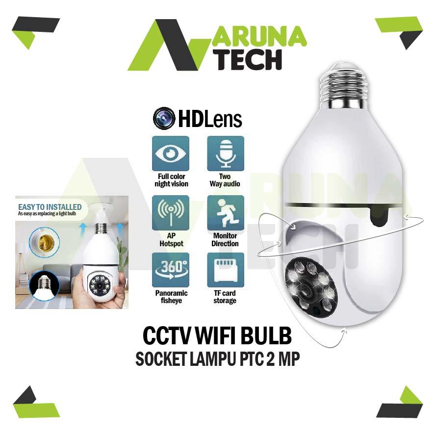 CCTV PTZ CAMERA WIFI Dome Model Lampu  CCTV - Dengan LED BOHLAM CCTV
