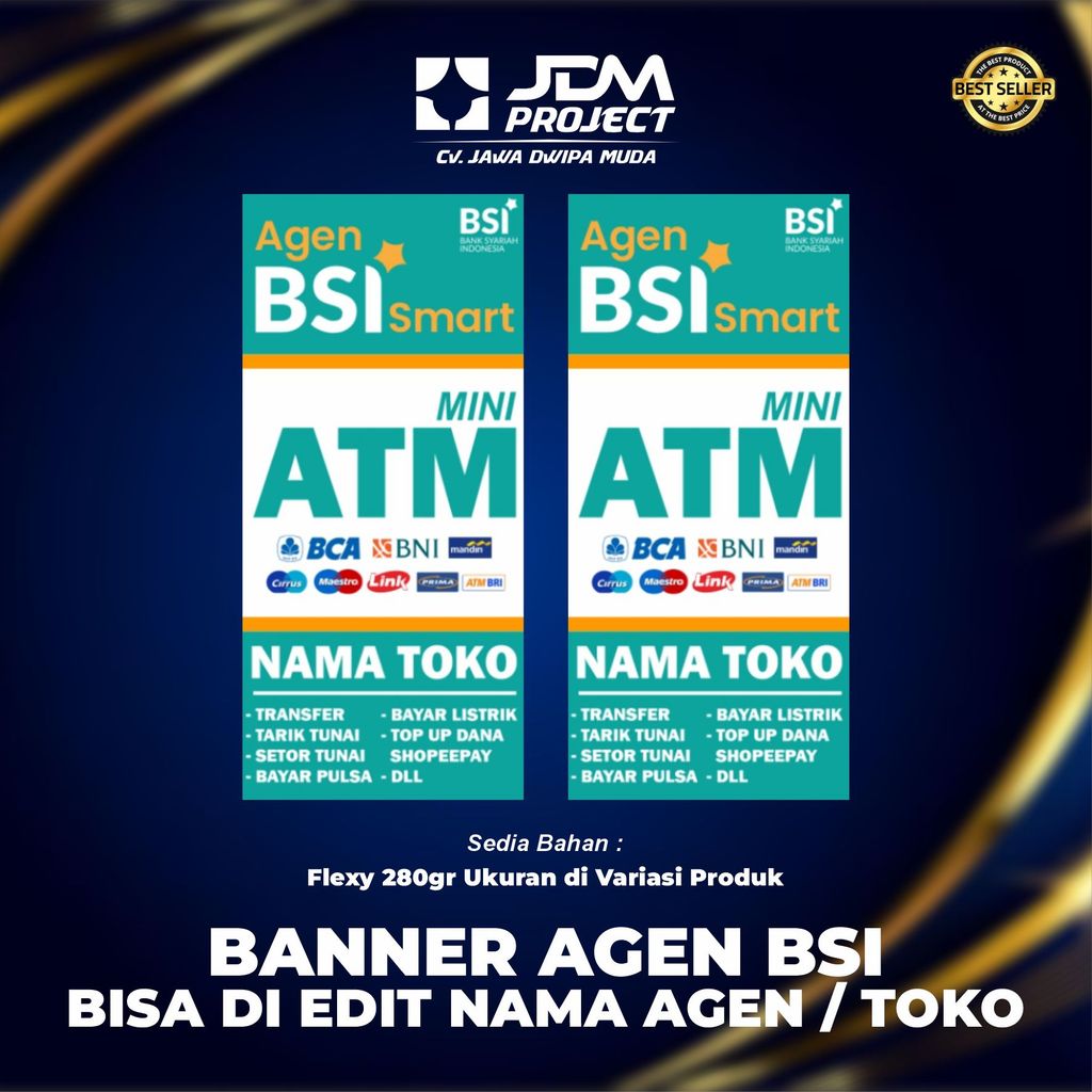 JDM Project - Spanduk Banner Konter / Agen BSI Smart ATM MINI