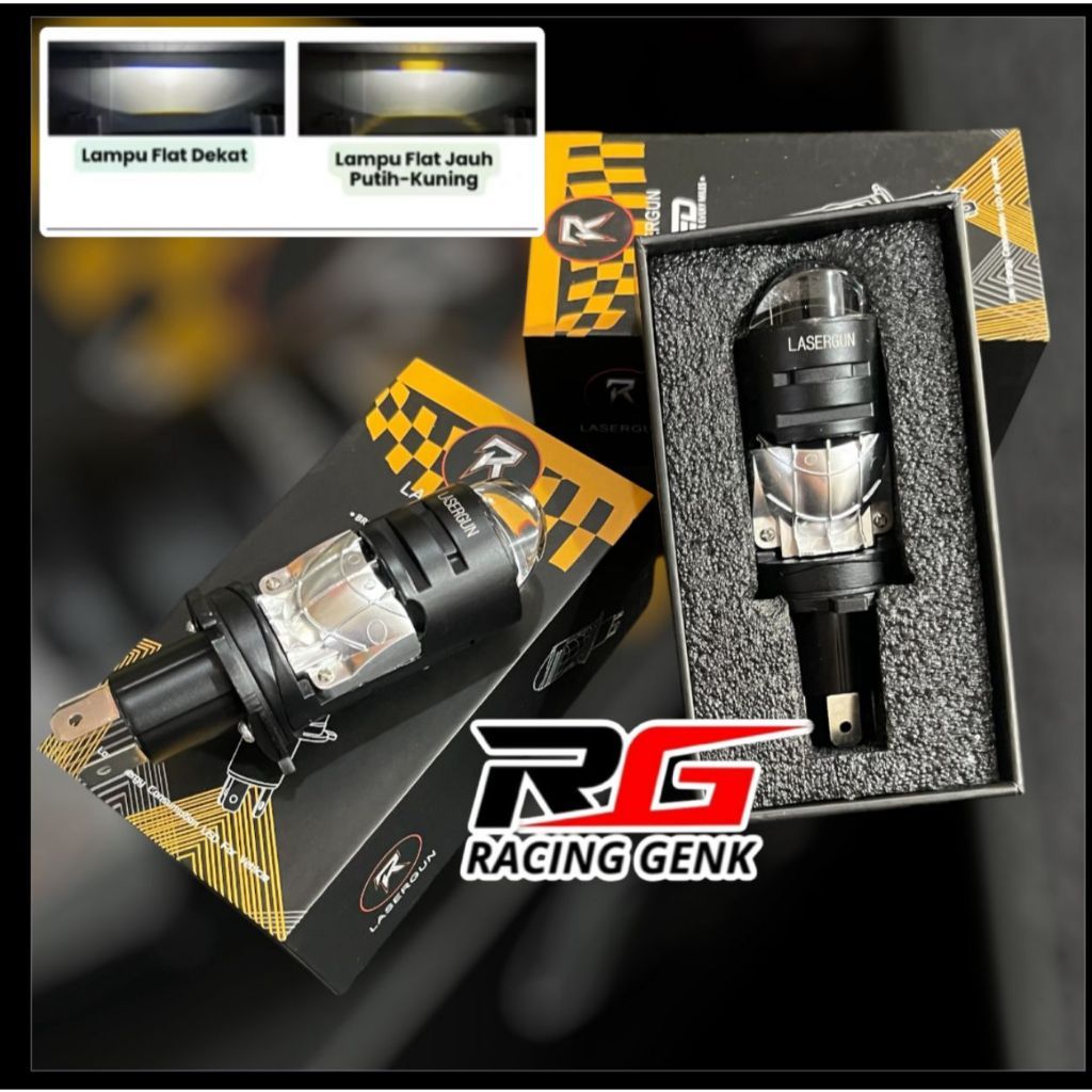 Lampu LED projector biled H4 Projector H4 Mini Projector Lens Lensa Motor Mobil Headlamp 45W PMJ JEL