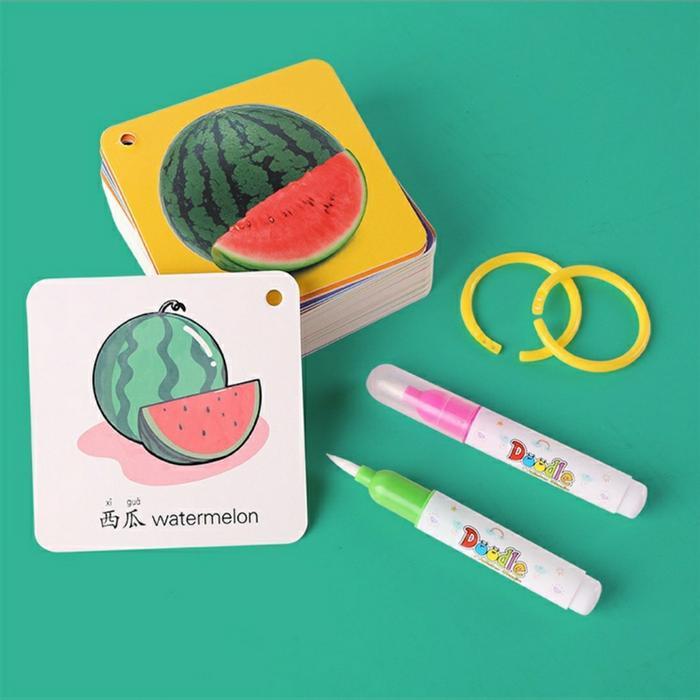 Flash card magic water reusable - Buah