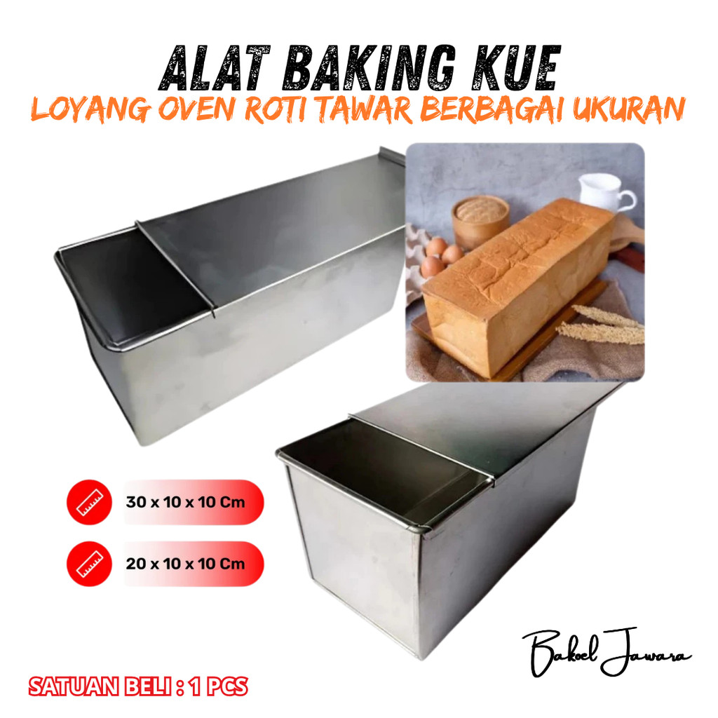 ( 1 PCS ) LOYANG OVEN ROTI TAWAR BESAR TANGGUNG /  CETAKAN STAINLESS MEDIUM LARGE RECTANGLE MOULD