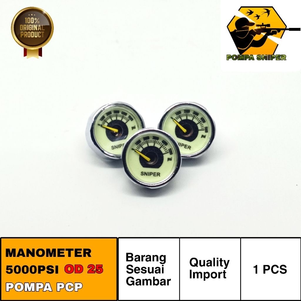 MANOMETER OD 25,MANOMETER PCP, MANOMETER KECIL, MANO PCP