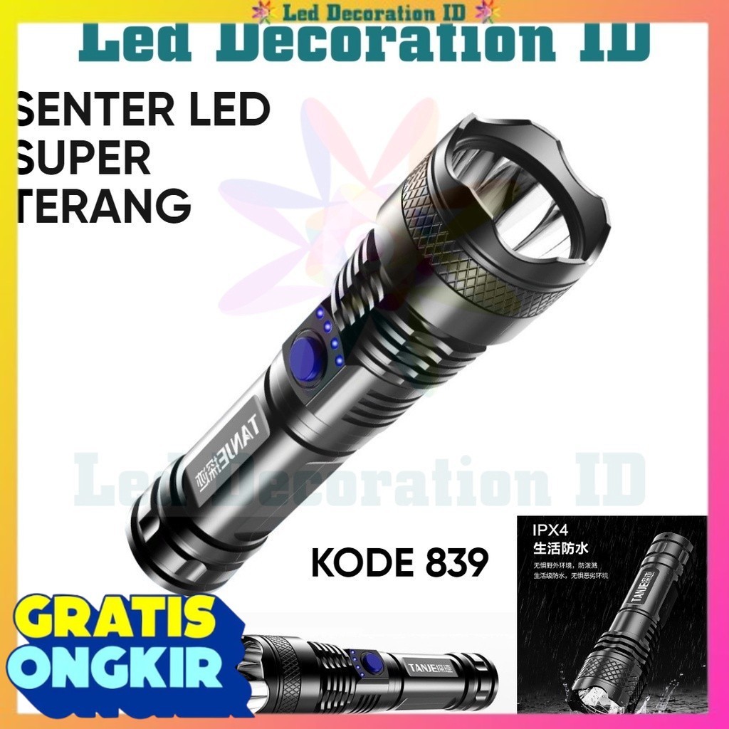 SENTER LED SUPER TERANG RECHARGEABLE/ SENTER CAS USB