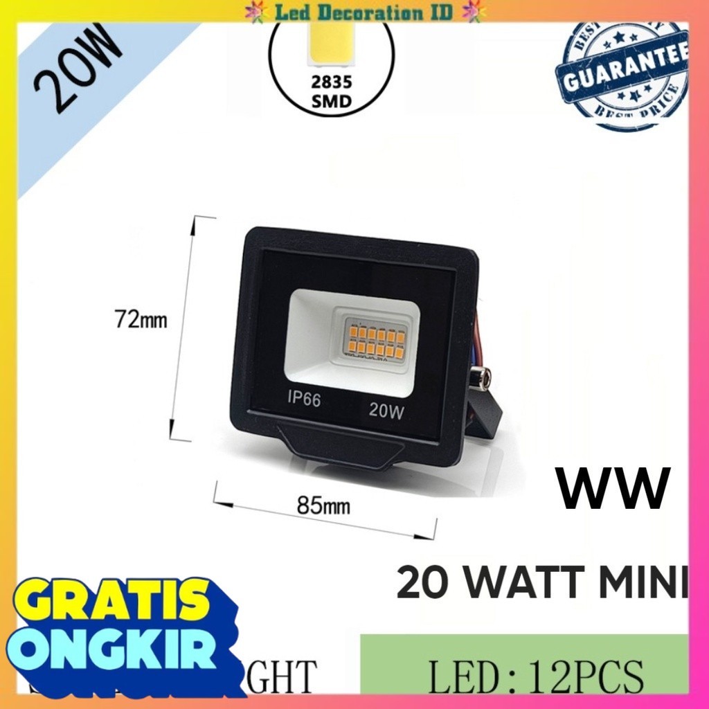 LAMPU SOROT LED 20 WATT / LAMPU TEMBAK LED 20W / LAMPU OUTDOOR LED