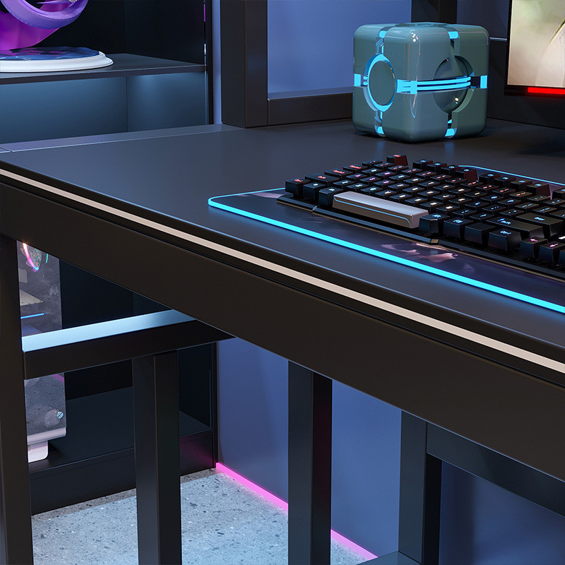 Office desk and chair set esports desk home bookshelf twoperson gaming and competitive techsavvy tab