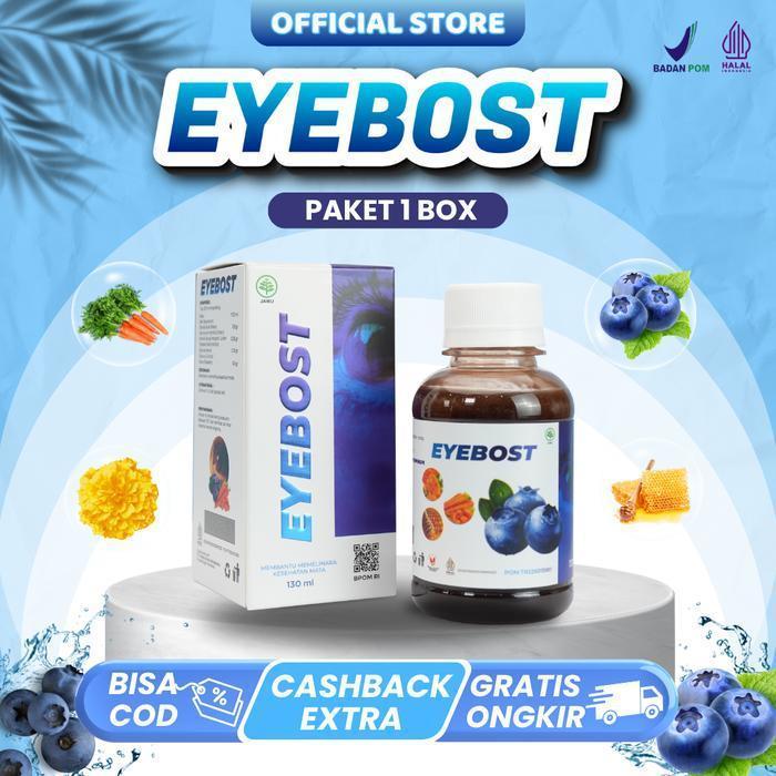 [ DIJAMIN ] - Eyebost Obat Mata Ampuh Atasi Mata Minus Buram Pterygium Vitamin Madu Herbal EYEBOOST 