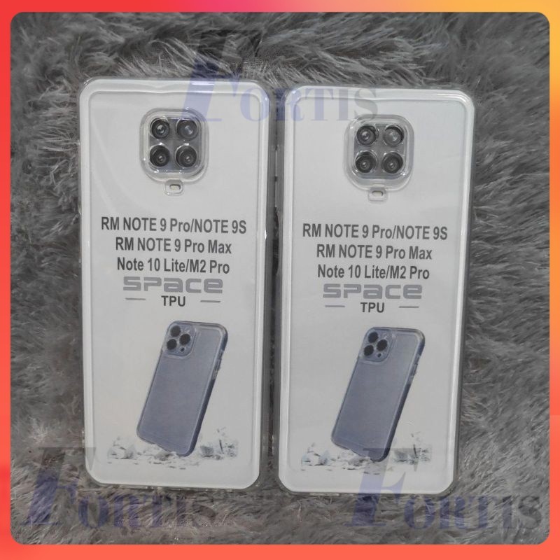 FLASH Casing Transparan REDMI NOTE 9 PRO/NOTE 9S Case Silikon Clear Bening Transparan Pro Camera+ pe