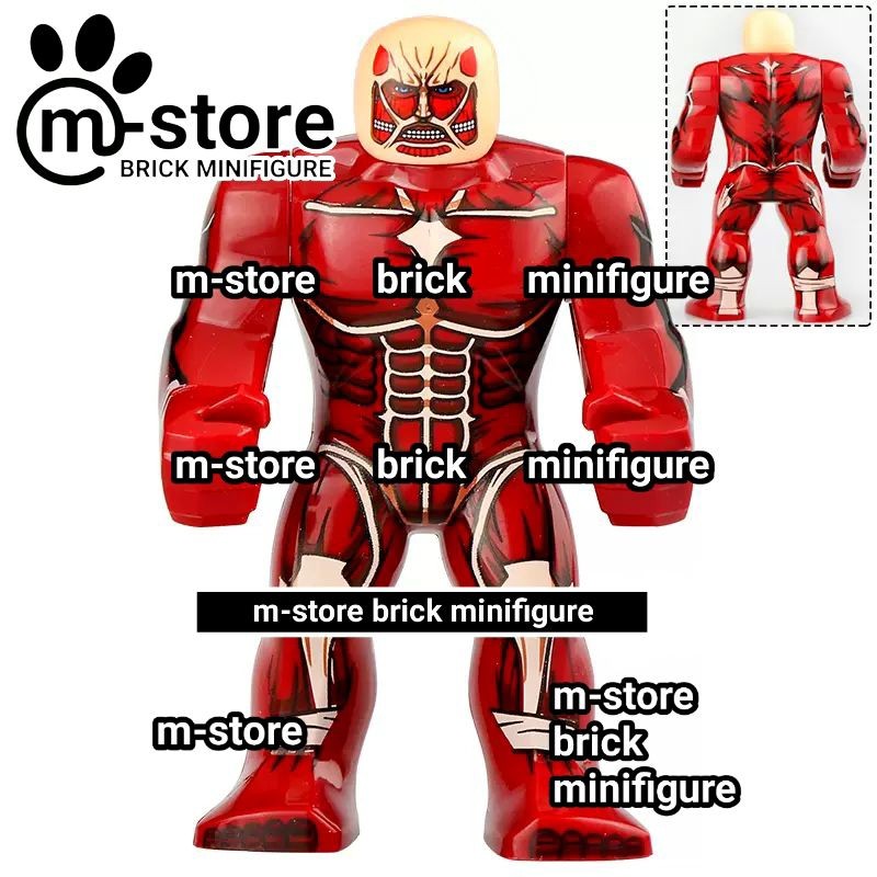 mainan kreatif edukatif attack on titan colossal titan big