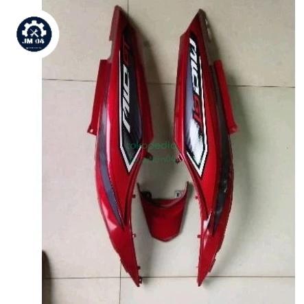 COVER BODY BELAKANG KANAN KIRI MOTOR YAMAHA MIO GT+STRIPING MERAH