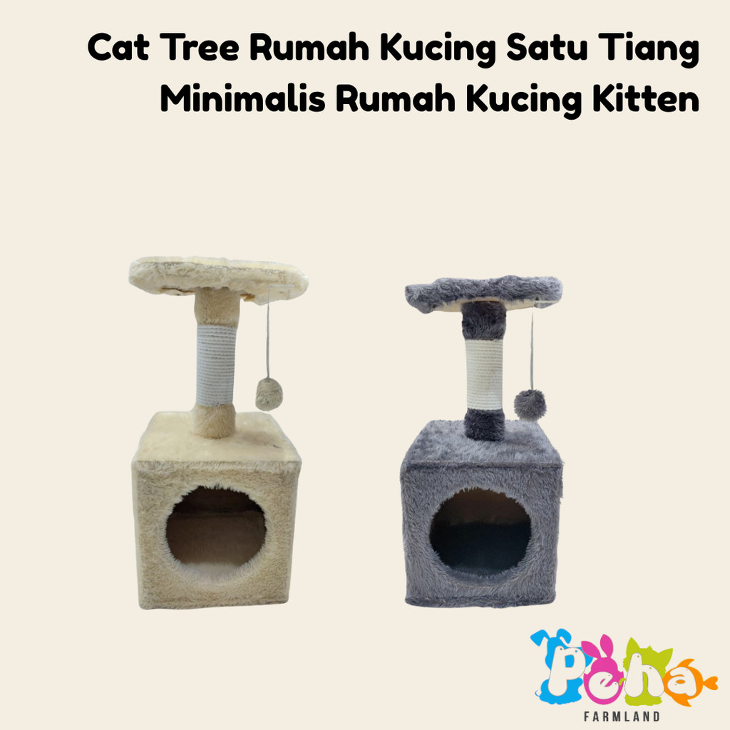 Cat Tree Rumah Kucing Satu Tiang Minimalis Rumah Kucing Kitten