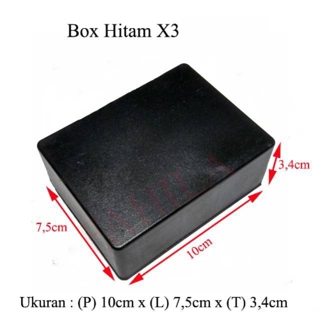 Box hitam plastik X3