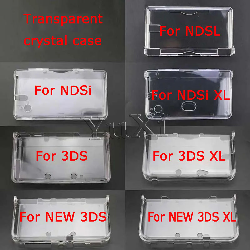 1PC For Nintend NDSL/NDSi/NDSi XL/3DS/3DS XL/NEW 3DS/NEW 3DS XL Console Transparent Plastic Crystal 