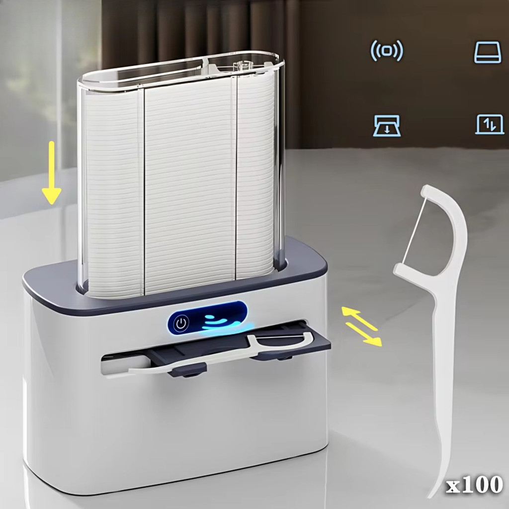 Intelligent Sensor Dental Floss Holder Automatic Popup Electric Dental Floss Stick Storage Box House