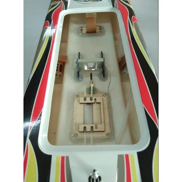 Remote Control Electric Cat Boat Model Catamaran Single Paddle RC Speed Boat Model Toy Gift Fibergla