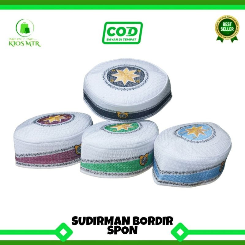 Peci Sudirman Bordir Spon - Songkok Malaysia Warna Warni