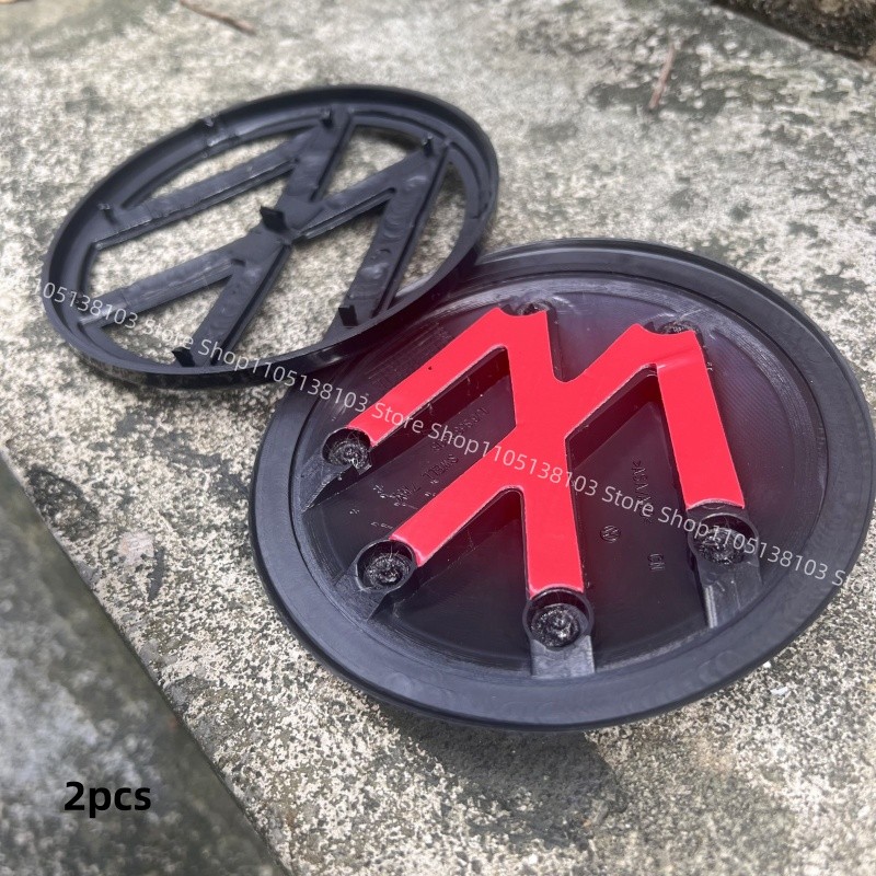 2pcs Gloss Black/Sliver 116mm Front Grill Badge118mm Rear Trunk  Fit for Golf 4 MK4 1999-2006 Lid Em
