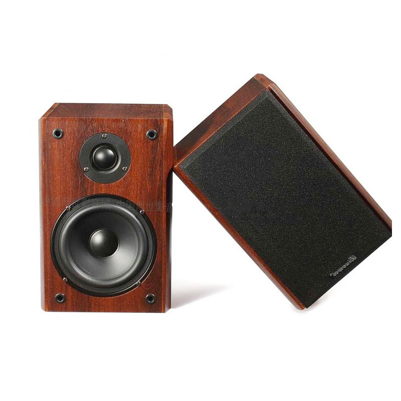 15-35W 5 In Amplifier Passive Speaker 3D 4 Ohm Wooden Bookshelf Speaker Home Auo Center Surround 2.0