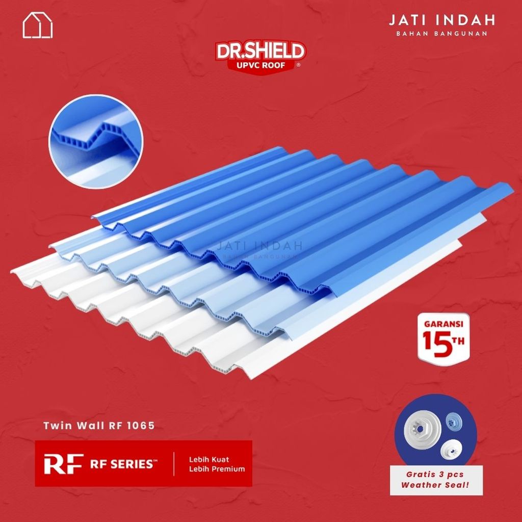 Dr. Shield RF 1065 Atap UPVC Premium Berongga Double Layer Twin Wall