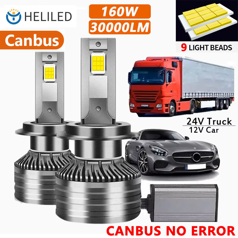 H7 LED H4 LED Canbus Bulbs Headlight 160W 30000LM H11 HB4 9006 HB3 9005 Auto Moto 12V Car CSP 3570 I