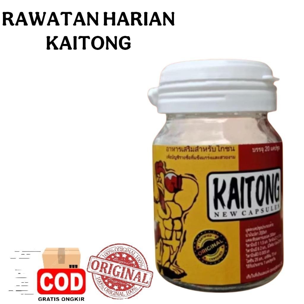Kaitong Original Thailand,Suplement Untuk Ayam Laga Isi 20 Kapsul - TERLARIS - 54 - Sanjaya