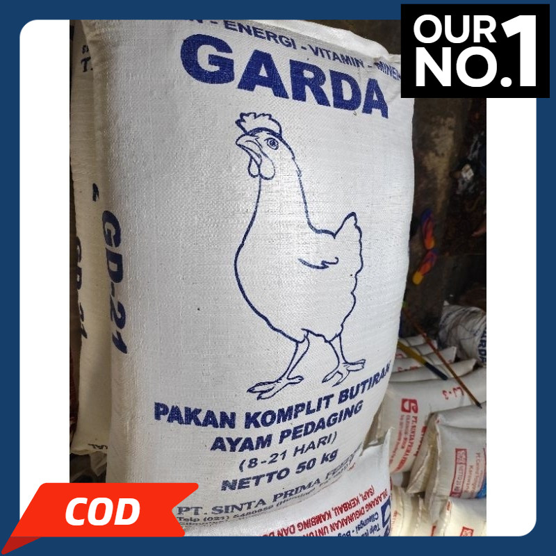 REPACK 20KG GD-21 GARDA SINTA Pur Pakan Ayam Pedaging Protein 22% Repack 20kg - Voer Pakan Ternak Ay