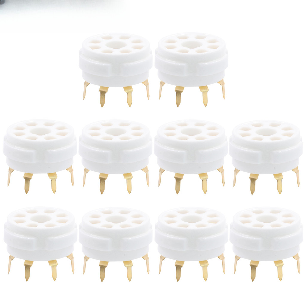 PCB Mount K8A 8 Pin Octal Ceramic Tube Socket Base For 6P3P 6SN7 6N8P EL34 274B 5Z4P 6550 KT88 KT66 