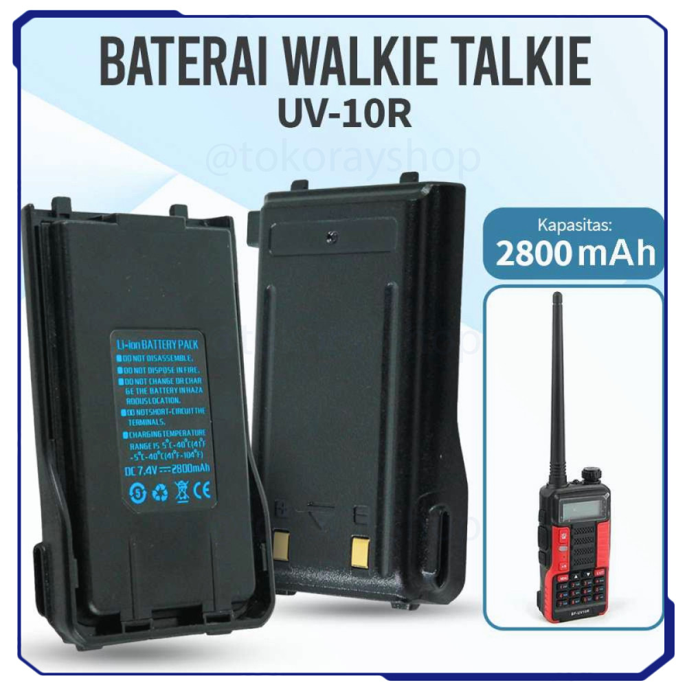 Baterai Walkie Talkie UV-10R 7.4V 2800mAh