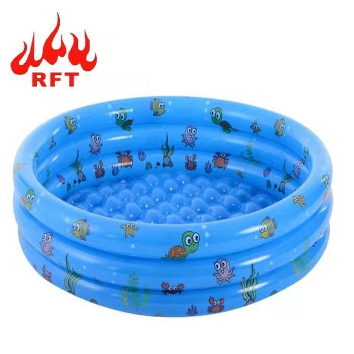 [molamoli star] Inflatable Pool Intime Kolam Renang Karet Anak 3 Ring Pool 130cm - Biru, 100cm