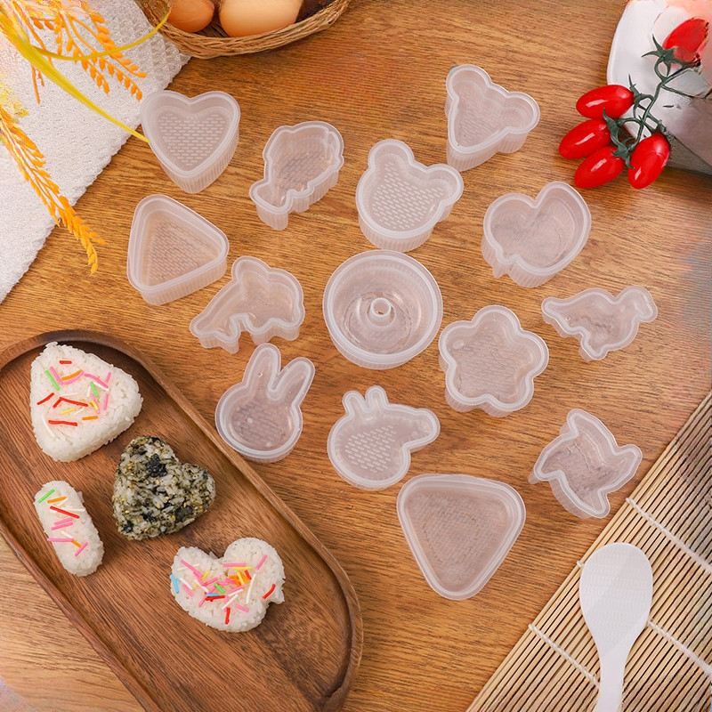 GROWSIR Cetakan Lucu Nasi Bento Sushi Onigiri Anti Lengket – Rice Mold Karakter CF026