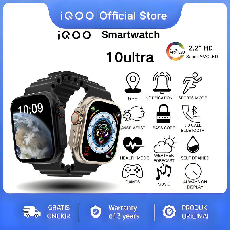 iQOO Upgrade T900 Ultra2/S10MAX/T800 PROMAX/WATCH 8 MAX/I9 PROMAX/Ultra 7in1 - Series 10/9/8 SMARTWA