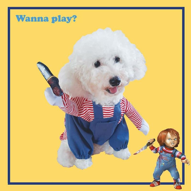 (HANUNSTOR) jual baju anjing/ baju kucing tipe chucky costume